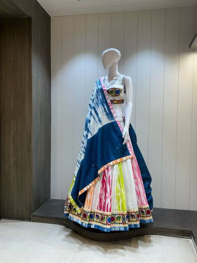shibori hathi BY RSFT DESIGNER COTTON LEHENGA CHOLI WHOLESALER IN INDIA